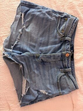 Hollister Light Wash Ripped Denim Shorts